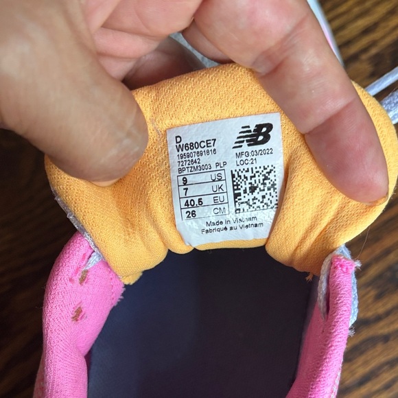 New Balance Pink and Gray Athletic Shoes - Picture 2 of 7